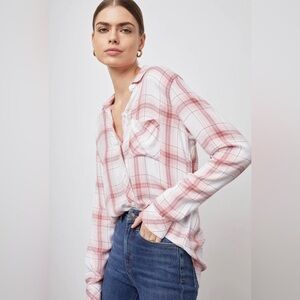Women's Rails Size S Hunter Plaid Button Down Shirt